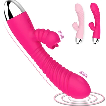 Kalba Lyžis Vibratorius Makšties Massager Klitorio Stimuliatorius 30 Rūšių Oralinio Sekso Dildo Vibratorius USB Įkrovimo Sekso Žaislai Moteris