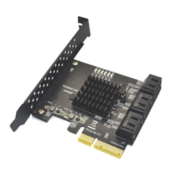 SATA PCI-E Adapterį 6 Uostai SATA 3.0 PCI Express X4 Plėtros Kortelę ar SATA3.0 Pcie PCI-E, SATA Valdiklis