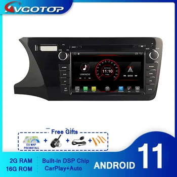 AVGOTOP Android 11 WINCE Bluetooth GPS, Automobilių Radijo DVD Grotuvas, HONDA CITY 2014 LHD 2G 16G MP3 MP4 Wifi, Transporto priemonės Daugiaformačių