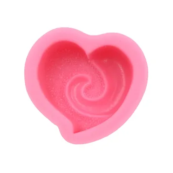3D Širdies Silikono Tortas Pelėsių Myli Šokolado Liejimo formos Minkštas Jūros Sneil Formų Guma Pasta, Muilas Liejimo formos
