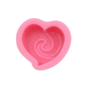 3D Širdies Silikono Tortas Pelėsių Myli Šokolado Liejimo formos Minkštas Jūros Sneil Formų Guma Pasta, Muilas Liejimo formos Nuotrauka 2