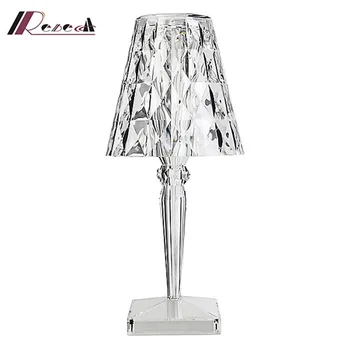 Nešiojamas įkraunamas led stalo lempa LED belaidžio baras šviesos Kristalų 1800mAh USB krovimo lemputė vestuvių atmosferą šviesos