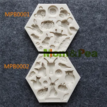 Mama&Žirnių MPB0001-2 Gyvūnų Formos Silikono Formos Pyragas Apdaila Minkštas Pyragas 3D Pelėsių, Maisto Klasės,