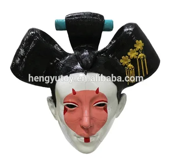 Japonų Stiliaus Helovinas Latekso Kaukė Realus Žmogaus Veido Kaukės Vyras Moters Veido Kostiumas Šalis Rekvizitai Nuotrauka 2