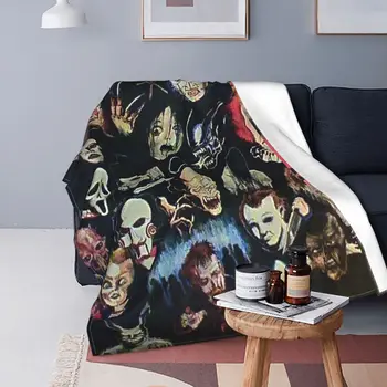 Helovinas Siaubo Filmas Decken Vilnos Sommer Schrei Komanda Zombie Brid Tragbare Weichen Werfen Decken für Bettwäsche Sofos Bett Wirf