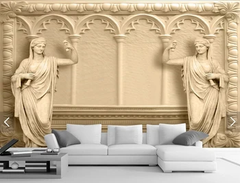 Custom Europos stiliaus tapetai. 3D retro sieninis už kambarį, miegamąjį, TV foną, reljefiniai tapetai