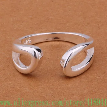 Didmeninė sidabro padengtą žiedas, Nemokamas pristatymas sidabro padengtą mados juvelyrikos, mados žiedas /axkajora cjqalaxa R521