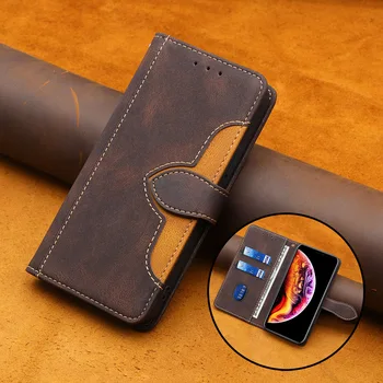 Paprastumas Originalus Flip Case For IPhone 13 Pro Max Mini Retro Magnetinių Kortelių Stovas Piniginės 