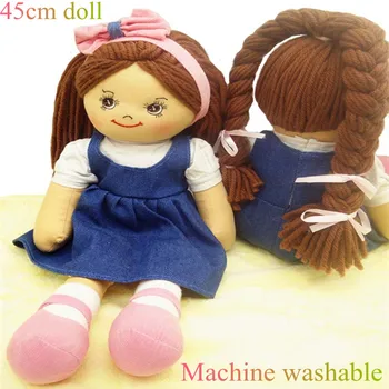 Smafes 18 colių dvyniai lėlės žaislas rag doll baby born, už mergaites su plaukų audiniai minkšti kimštiniai vaikams, lėlės bithday kalėdų lėlės dovana Nuotrauka 2