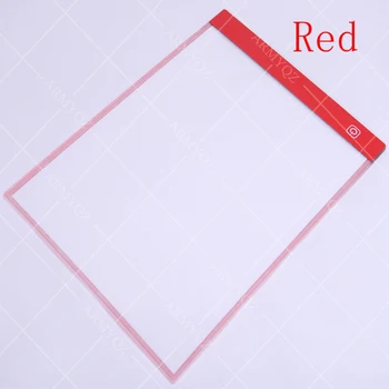 Raudona A4 LED Šviesos Padas Artcraft Sekimo Šviesos Lange Kopijuoti Valdybos Skaitmeninis Tabletės diamond Tapybos, Piešimo Tablet Nuotrauka 2
