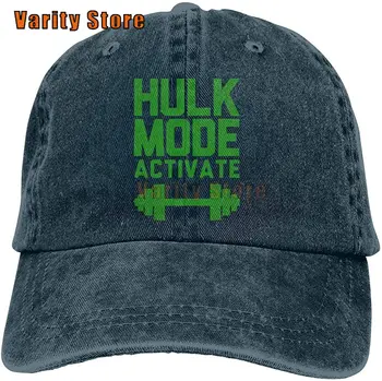 Hulk Režimu Įjungti Štanga Unisex Suaugusiųjų Kaubojaus Skrybėlės Klasikinis Beisbolo Kepuraitę Džinsinio Skrybėlės Tėtis Skrybėlę