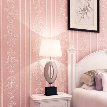 3D Įspaustu Gėlių Darbastalio Tapetai, 3D Pink Gėlių Tapetai Roll Šiuolaikinio Gyvenimo Kambario Sienos Popieriaus neaustinių lipnios Geltona
