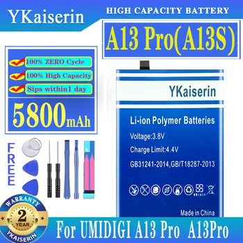 YKaiserin už UMIDIGI A13 Pro A13Pro Baterija A13 Pro(A13S) 5800mAh Aukštos Kokybės Batterij + Stebėti Nemokami Įrankiai