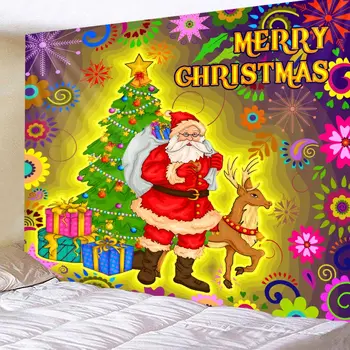 Gobelenas Kalėdų Sienos Kabo Kalėdų Naktį Namo Deco Kalėdų Pilies Spausdinti Gobelenai Didelio Dydžio Lašas Laivybos Gobelenai Nuotrauka 2