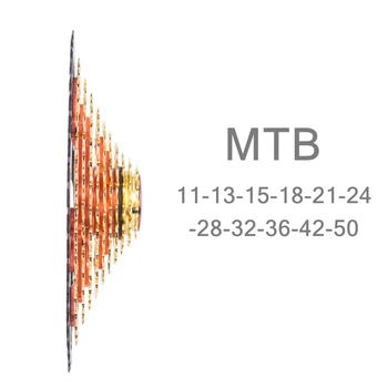 MTB 11 Greitis 11-50T SL Juodojo Aukso Kasetės MTB Kalnų Dviratis, Dviračių Dalys 11S Ratų 11 11v 22s Laisva K7 už XT X1 X01 Nuotrauka 2