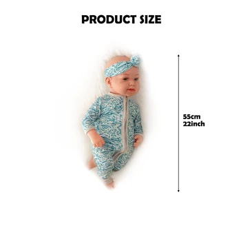 22 Colių Naujagimių Reborn Baby Doll Realus Silikono Kūdikių Lėlės Nuotrauka 2