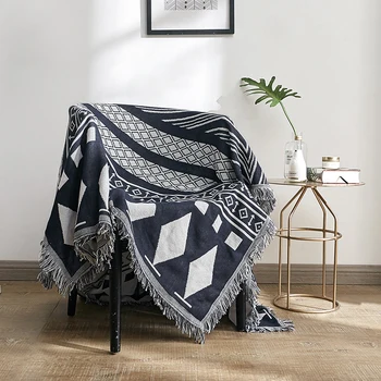 Europos geometrinis kutas Sofos Antklodė Sofa-Dekoratyvinis Slipcover už Sofa-Lova Plokštuma Kelionės megzti Skara neslidus Mesti antklodę
