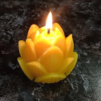 S104 Aromaterapija Žvakės Vaškas, Silikono Formos 3D Lotoso Gėlė, Muilo Formos 