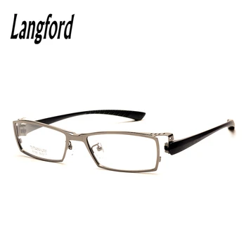 langford prekės Big veido vyras gryno titano akinių rėmelis optinė TR90 kojos paprasto akiniai, akinių kadrai dizaino 2121