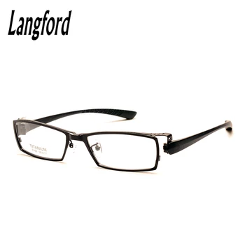 langford prekės Big veido vyras gryno titano akinių rėmelis optinė TR90 kojos paprasto akiniai, akinių kadrai dizaino 2121 Nuotrauka 2