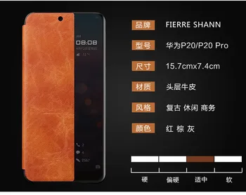 100% natūralios Odos Flip Cover Atveju, Huawei P20 30 P40 Pro Touch Peržiūrėti Coque Prabanga Klasikinį Verslo Telefoną Krepšys