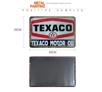 Texaco Variklinės Alyvos Derliaus Metalo Indas ir Mack Sunkvežimių Pardavimai-jų dalių Kontroliuoti Asmeninį Metalo Plakatas Baras, Garažas Apdaila Nuotrauka 2