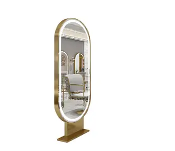 express pristatymas karšto pardavimo naujausias aukso, nerūdijančio plieno veidrodis optikos stotis su LED šviesos salonas stiliaus kėdė