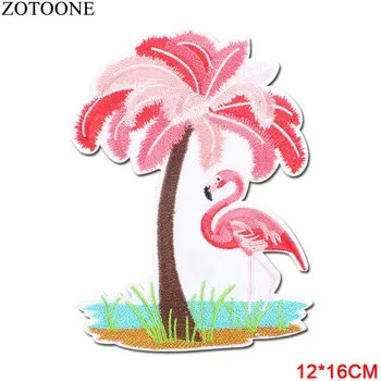 ZOTOONE Geležies Lopai Drabužių Vienaragis Flamingo Gyvūnų Gėlių Raštas Punk China Išsiuvinėti Pleistras Drabužių Apdailos E Nuotrauka 2