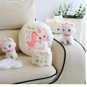 prabangus baltos spalvos pagalvėlės, pagalvės pink cat išsiuvinėti mesti pagalvę atgal pagalvėlės atlošo pagalvėlė, antklodė, automobilių Nuotrauka 2