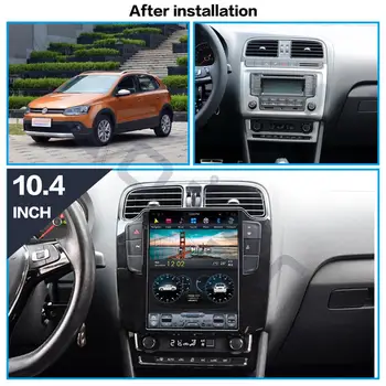 Android9 Tesla stiliaus Automobilių GPS Navigacijos multimedijos Už Audi/VW Polo 2012+ auto stereo radijo magnetofonas Ne DVD galvos vienetas Nuotrauka 2