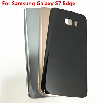 Naujas Samsung Galaxy S7 Krašto G935 G935F G935H Klijų Pakeisti Su Logotipu Atgal Baterijos Dangtelis Durys Galinio Stiklo Būsto Atveju