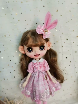 Blythe suknelė 1/6 rožinė mielas suknelė 30 cm bjd žaislas audinys (Tinka Pullip,Ob24, Licca)