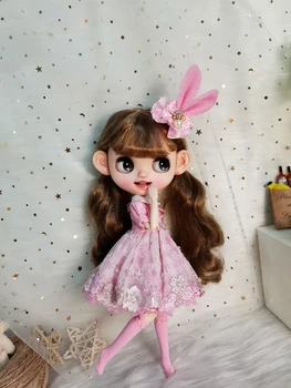 Blythe suknelė 1/6 rožinė mielas suknelė 30 cm bjd žaislas audinys (Tinka Pullip,Ob24, Licca) Nuotrauka 2