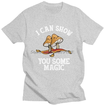 Psychedelic Shrooms Marškinėlius Vyrams trumpomis Rankovėmis, Juokingi Marškinėliai Mados Haliucinogeninių Psilocibino Magic Mushroom T-shirt Medvilnė Tee Nuotrauka 2