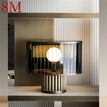 OUFULA Modernus Stalo Lempa LED Kūrybos Stiklo Apvalus Derliaus Stalo, Šviesos Namuose Miegamojo Lovos Dekoras