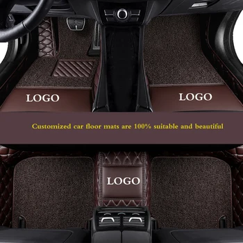 custom šilko ratas sluoksnis logotipas automobilio grindų kilimėliai Ford F150 4 durų 1990- 2016 2017 2018 automobilio viduje dalių, optikos kilimas