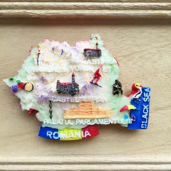 Rumunijos žemėlapis turizmo atminimo šaldytuvas magnetas Juodosios Jūros turizmo surinkimo magnetinis lipdukas