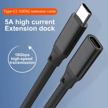 Praktinių Tipas-C Extender Laidas USB 3.1 Duomenų Perdavimo 1m Tipas-C, Vyrų ir Moterų Extender Duomenų Įkroviklio Laido Nuotrauka 2