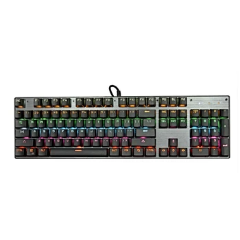 KX4A Retro Mechaninė Žaidimų Klaviatūra 104 Klavišai Laidinio USB Žaidimų Klaviatūra su Rainbow Apšvietimu, Anti-Šešėlius, Plug & Play