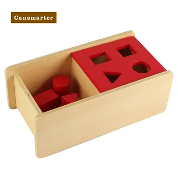 Žaislai Montessori Medžiagas Medinių Švietimo Žaislas Imbucare Dėžės, Flip Dangtelis - 4 Medinė Vaikiška Vaikų Ikimokyklinio Žaislas Vaikams