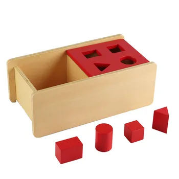 Žaislai Montessori Medžiagas Medinių Švietimo Žaislas Imbucare Dėžės, Flip Dangtelis - 4 Medinė Vaikiška Vaikų Ikimokyklinio Žaislas Vaikams Nuotrauka 2