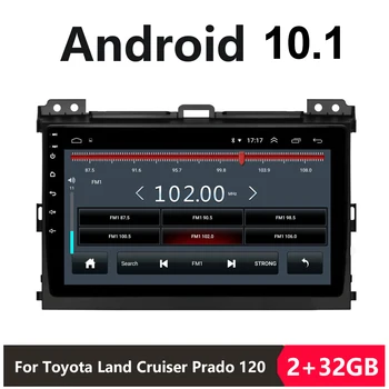 Android 10.1 galvos vieneto Brūkšnys Automobilio Radijo Multimedia Vaizdo Grotuvas, Navigacija, GPS Toyota Land Cruiser Prado 3 J120 2004-2009 m.