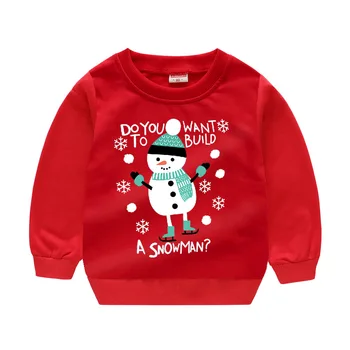 Linksmų Kalėdų Kūdikių Mergaičių Palaidinukė Medžio Džemperis berniukams Puloveris Atostogų Viršūnes X'mas Drabužių Medvilnės Apranga Tee Marškinėliai 1-6Year Nuotrauka 2