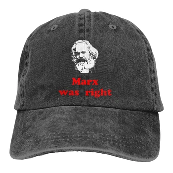 Reguliuojamas vientisos Spalvos Beisbolo kepuraitę Marksas Buvo Teisus, Nuplauti Medvilnės Komunizmo Marksizmo Socializmo CCCP Sovietų Sąjungos Sporto Skrybėlę, Moteris
