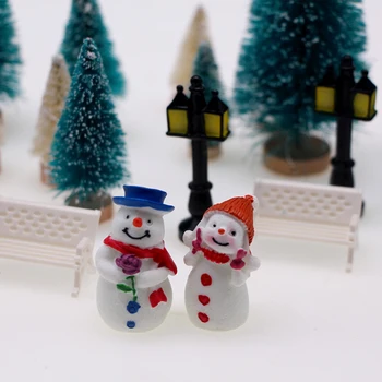 31Pcs/Rinkinys Lėlių namelis Miniatiūriniai Kalėdų Medžio Sniego Gatvės Žibintas Briedžių Parko Suolelio 