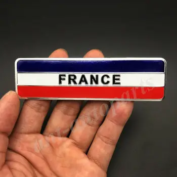 4x Metalo Prancūzija prancūzijos Vėliava Automobilio Logotipas Ženklelis Motociklų Lipdukai Lipdukas Lauktuvės Nuotrauka 2