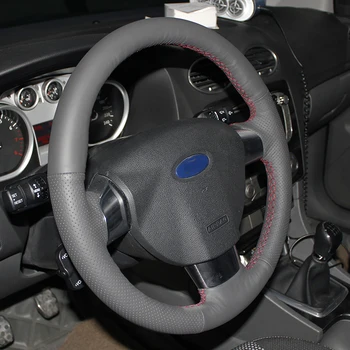 BANNIS Vertus-dygsniuotos Juodos Odos Automobilio Vairo Dangtelis Ford Focus 2 Židinio 3 Focus RS Nuotrauka 2