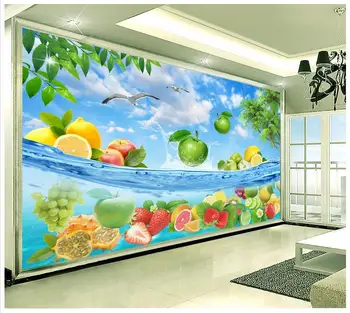 Custom High-end freskos 3d tapetai freskomis sienos, Aukštos raiškos vaisiai švieži vasaros vandens kambarį, TV foną, sienų dekoras