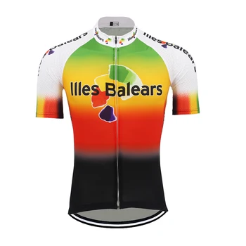 Illes Balears Dviračių džersis Espana Maillot Ciclismo Hombre Ispanijos Dviračių drabužiai Vyrams trumpomis rankovėmis Mtb Dviračių Džersis