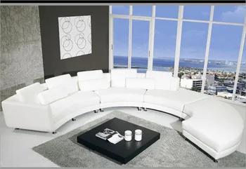 šiuolaikinio stiliaus kambarį natūralios odos sofa a1305 Nuotrauka 2